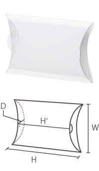 マチ無しピロークリアケース